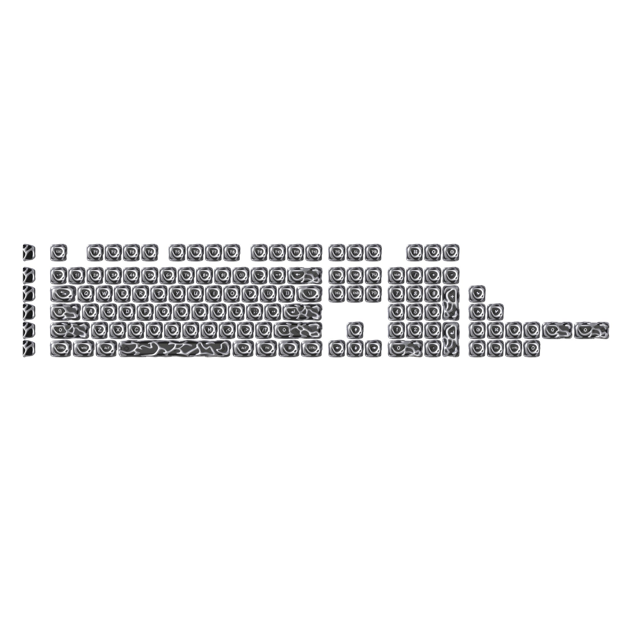XVX Venom Themed Liquid Metallic Electroplating ABS+PC Keycap Set