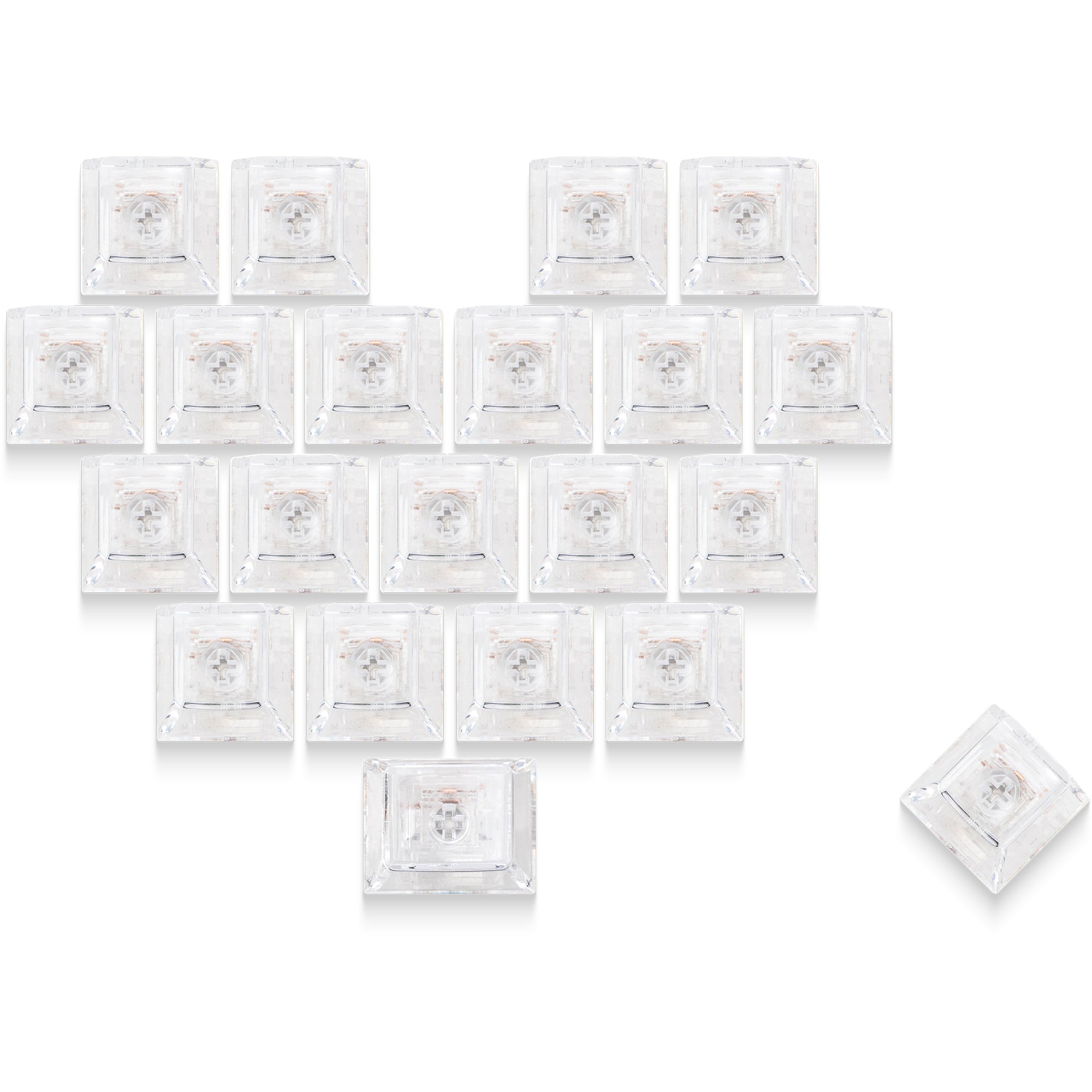 XVX Fizz Heart Series Cherry Profile PC 21-Key Artisan Keycap Set