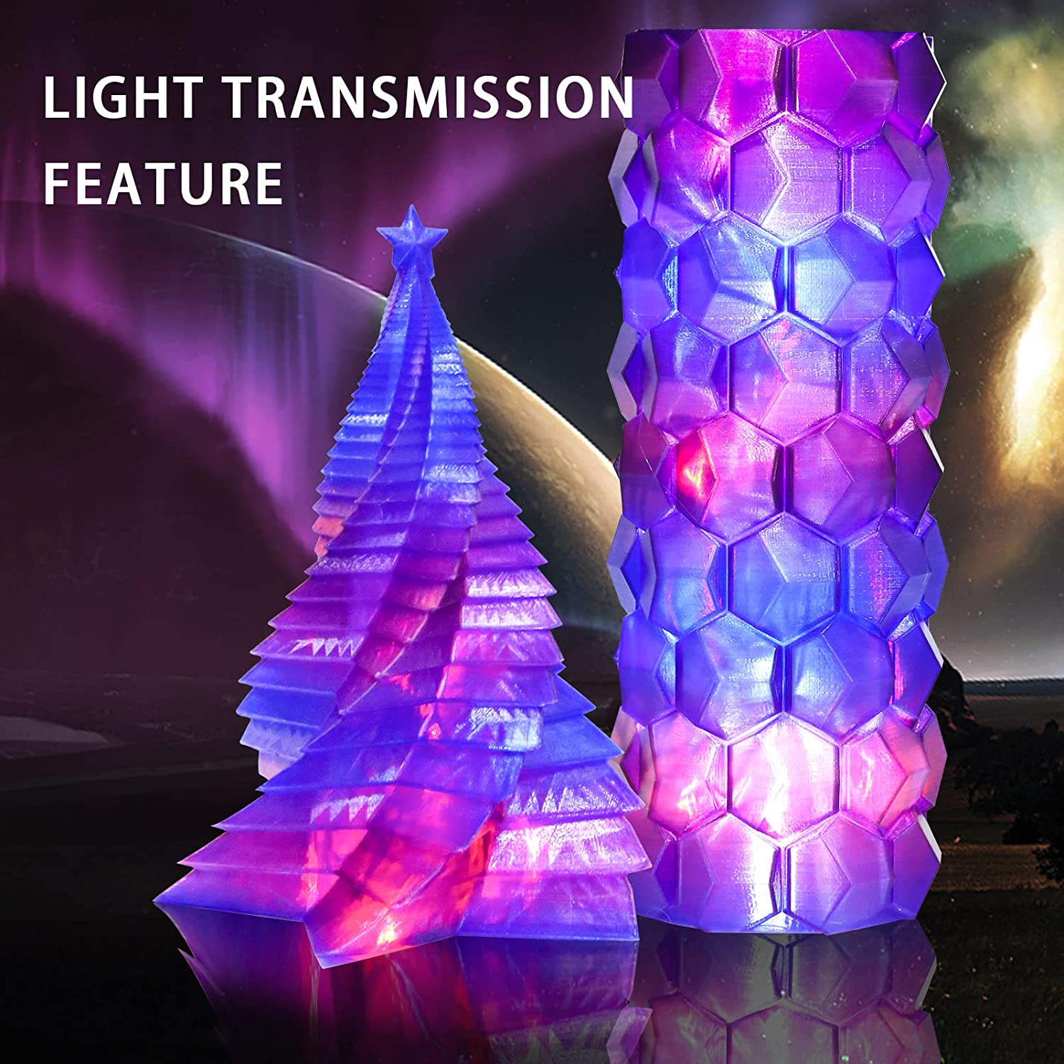 PLA Crystal-Transparent Gradient Variety Pack (4x200g)