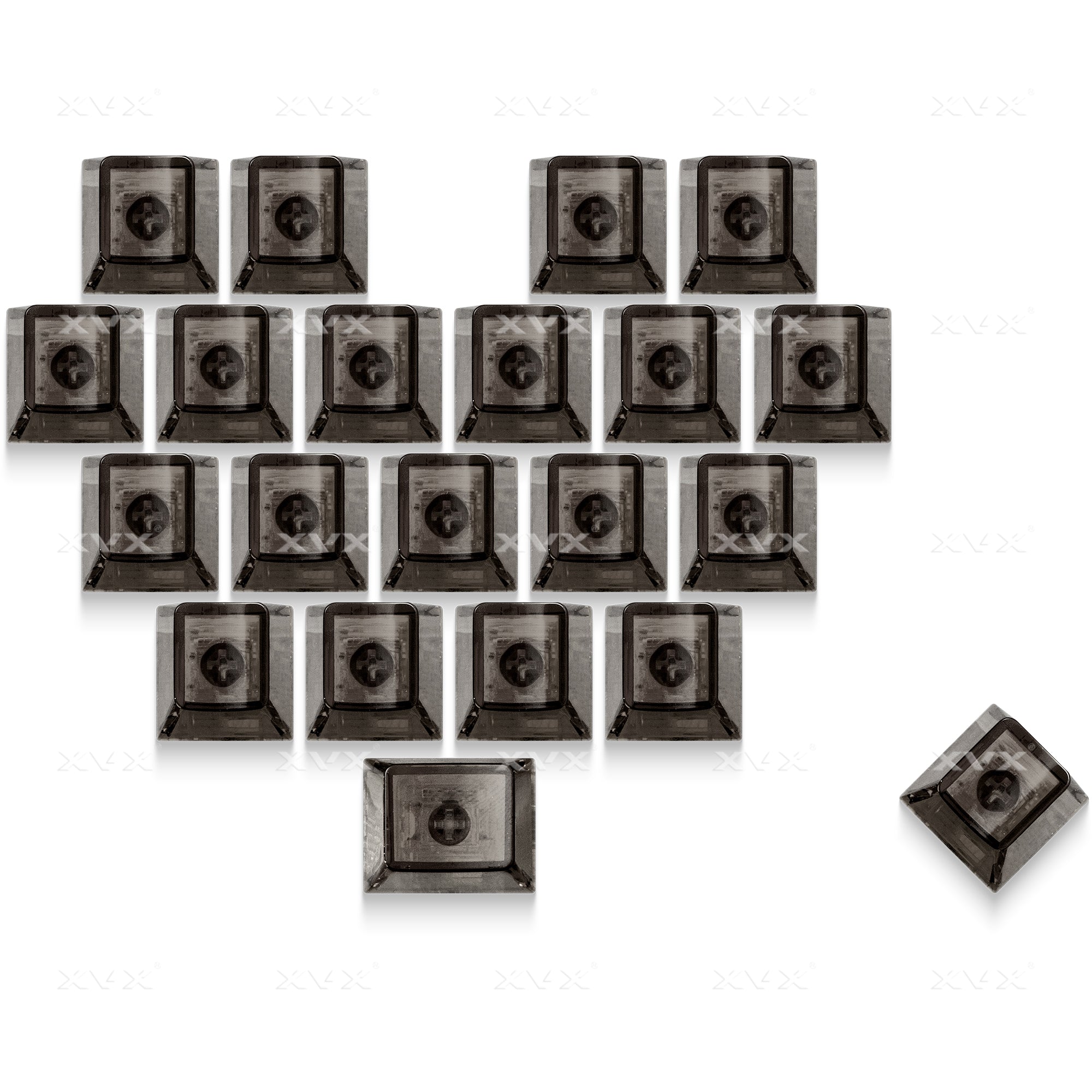 XVX Fizz Heart Series Cherry Profile PC 21-Key Artisan Keycap Set
