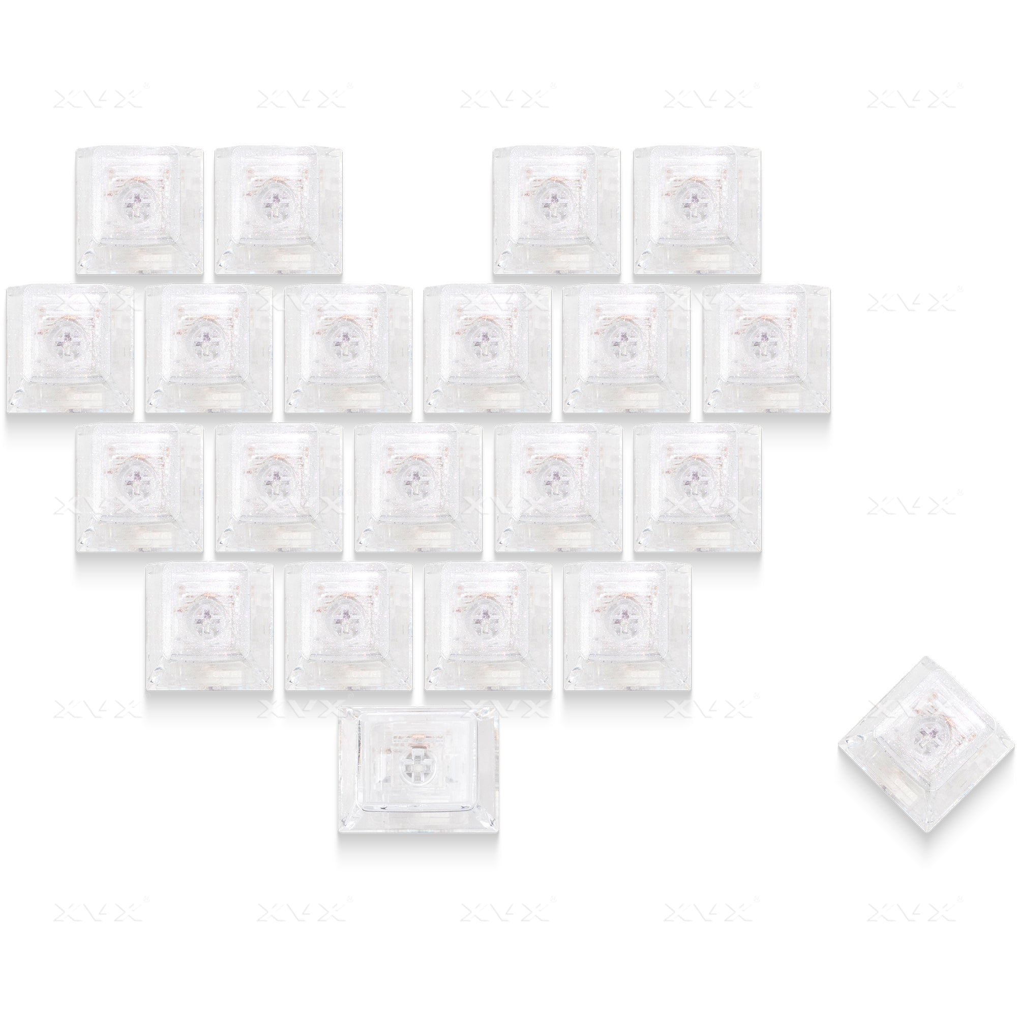 XVX Fizz Heart Series Cherry Profile PC 21-Key Artisan Keycap Set