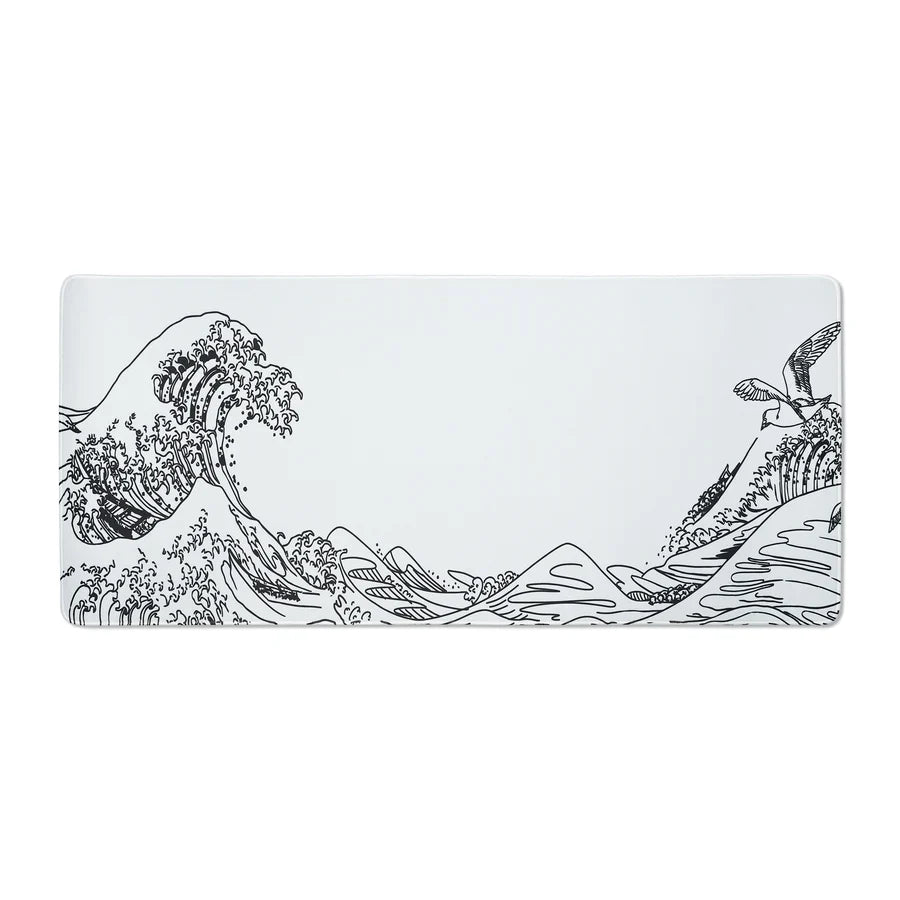 XVX Kanagawa Outline Themed Large Desk Mat