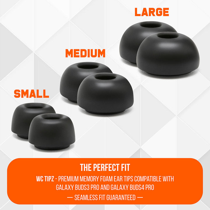 Galaxy Buds Pro 3 & 4 Memory Foam Ear Tips - WC TipZ Galaxy