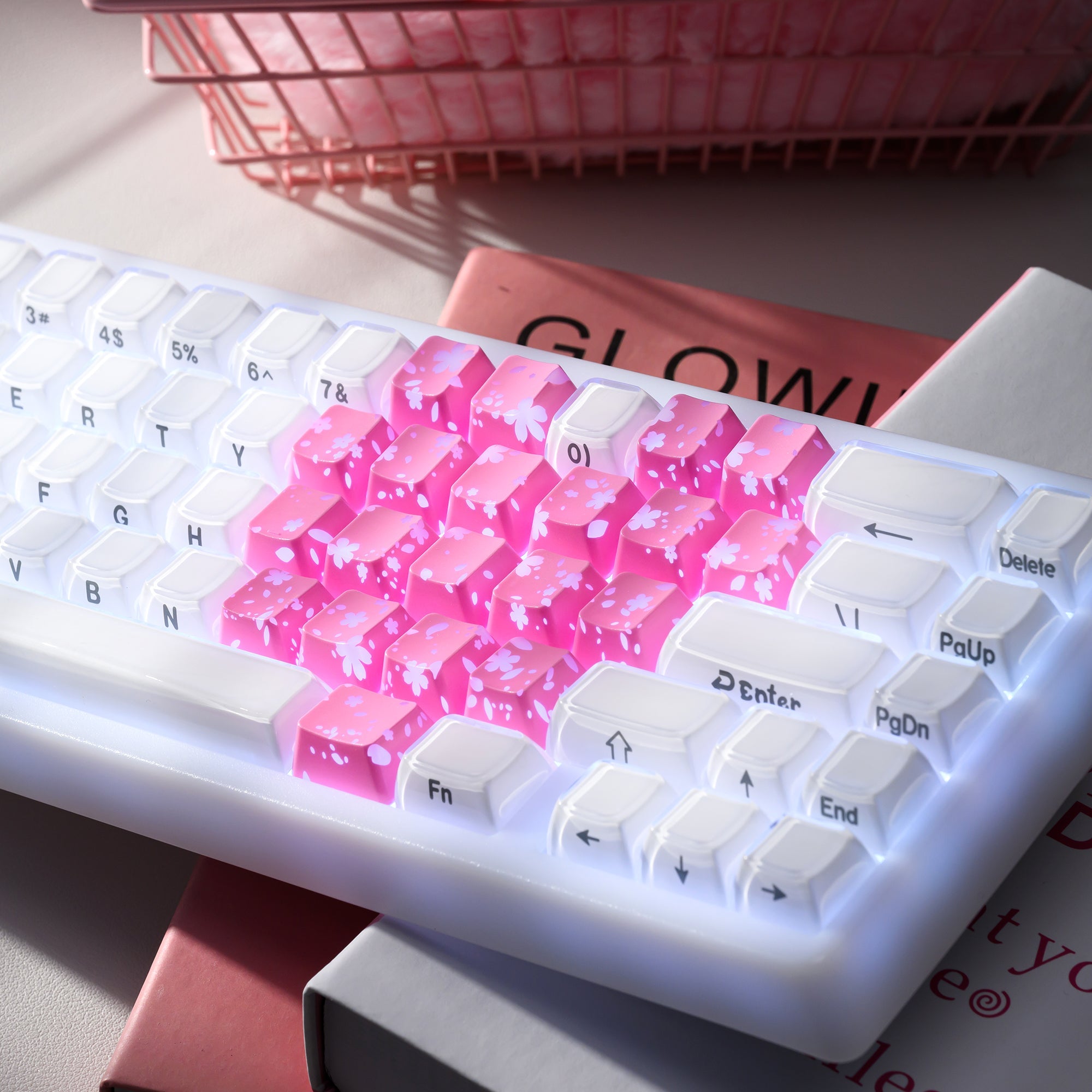 XVX IMD FlutterBloom Heart Layout 21-Key Artisan Keycap Set