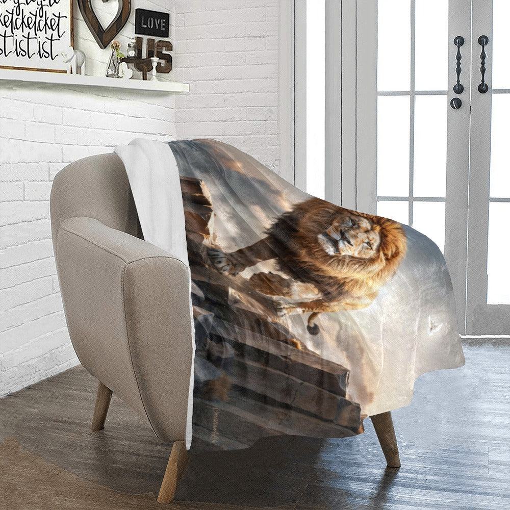 Lion of Judah and Holy Spirit Ultra Soft Micro Fleece Blanket (multiple sizes)