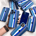 iPhone Silicone Case (Blue Rainbow)