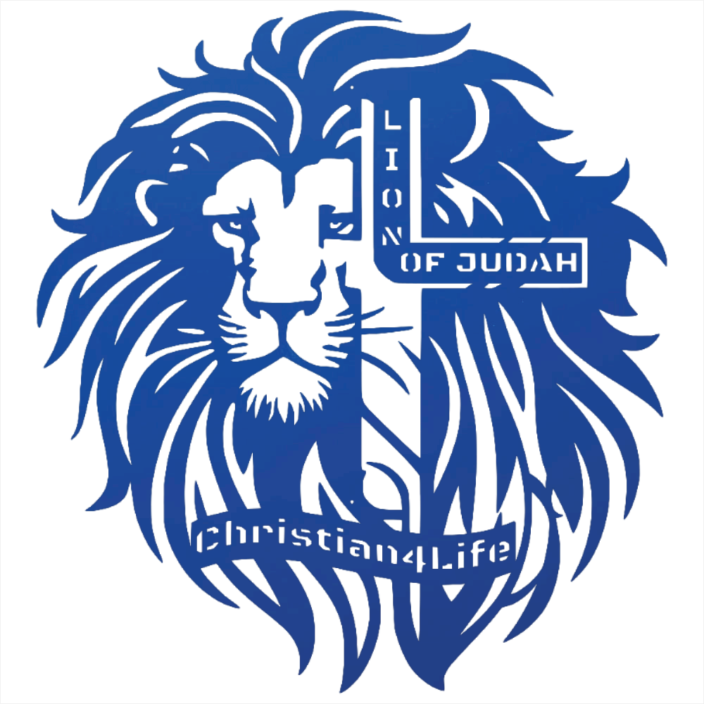 Lion of Judah, - Lion and Cross Christian die-cut metal sign, Christian Metal Sign, Christian Wall Art