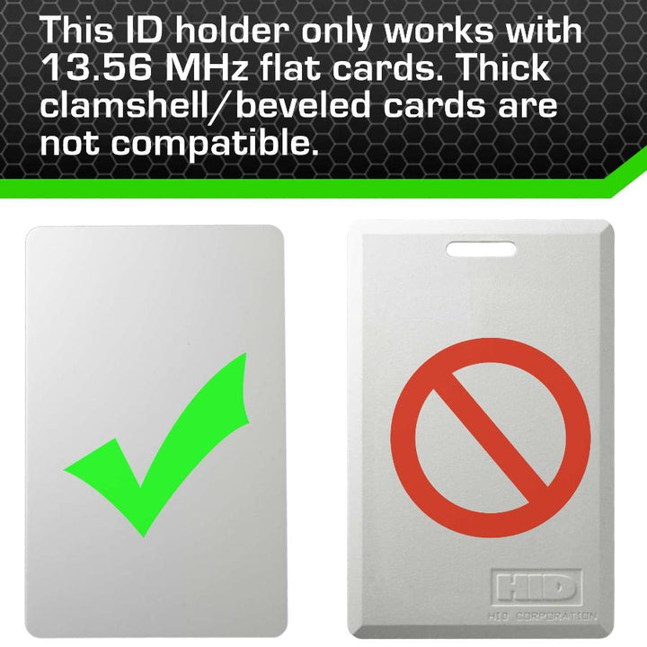 "Squeeze to Read" Secure Badge Holder Classic Vertical 1 ID Card Holder