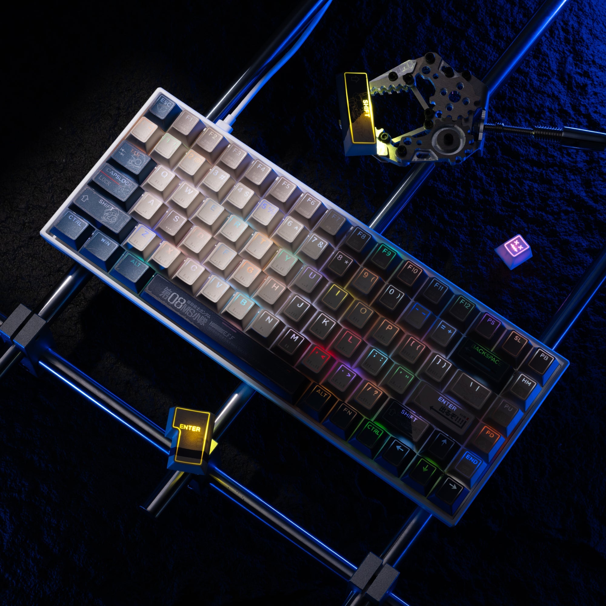 XVX PRISM Shine-Through Double-Shot Cherry Profile 142-Key PBT Keycap Set
