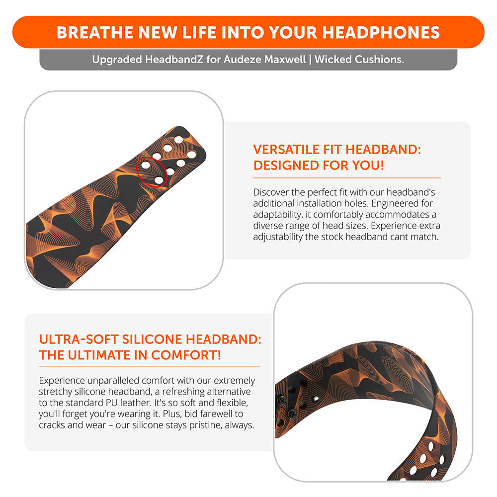 Upgraded Silicone Headband for Audeze Maxwell 1 and 2 - WC HeadbandZ