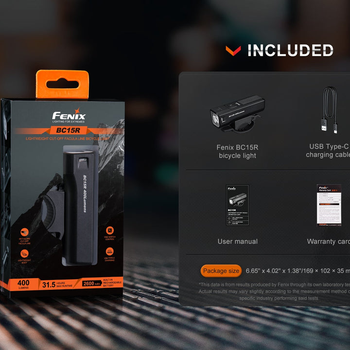 Fenix BC15R Lightweight Rechargeable Bicycle Light