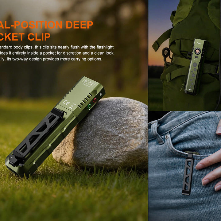 Fenix E08R UE Multi-Light EDC Flashlight With Red Light & Green Laser
