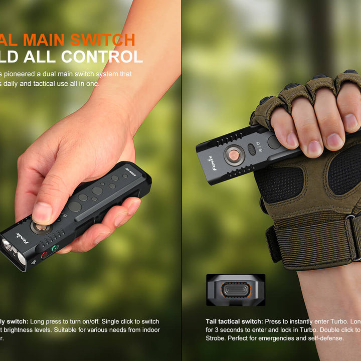 Fenix E08R UE Multi-Light EDC Flashlight With Red Light & Green Laser