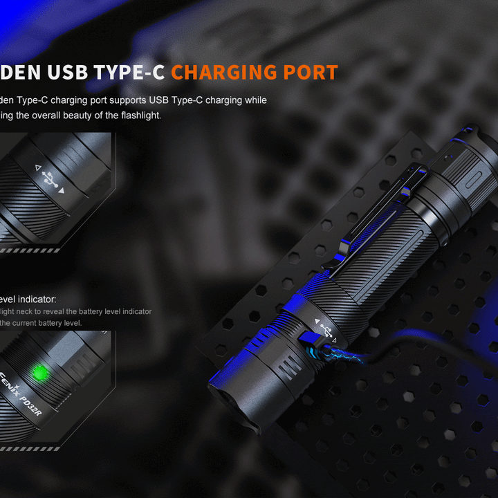 Fenix PD32R Rechargeable Silent Switch LED Flashlight