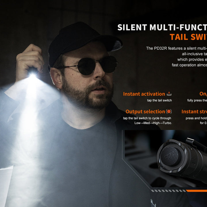 Fenix PD32R Rechargeable Silent Switch LED Flashlight
