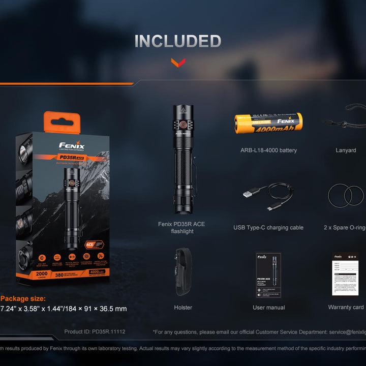 Fenix PD35R ACE Multi-mode Tactical Flashlight