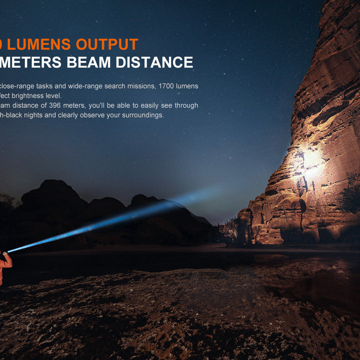 Fenix PD36R V2 Compact Rechargeable Tactical Flashlight - 1700 Lumens