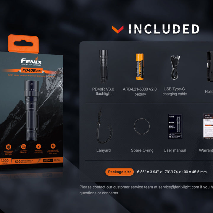 Fenix PD40R V3 Rechargeable Flashlight