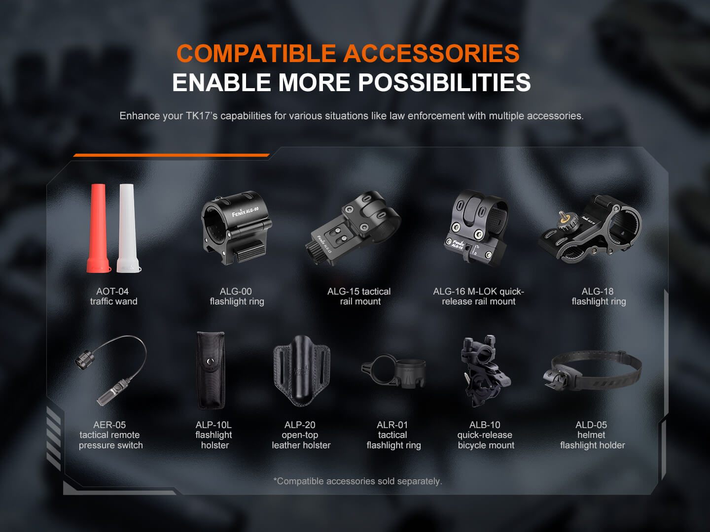 Fenix TK17 Dual Switch Tactical Flashlight