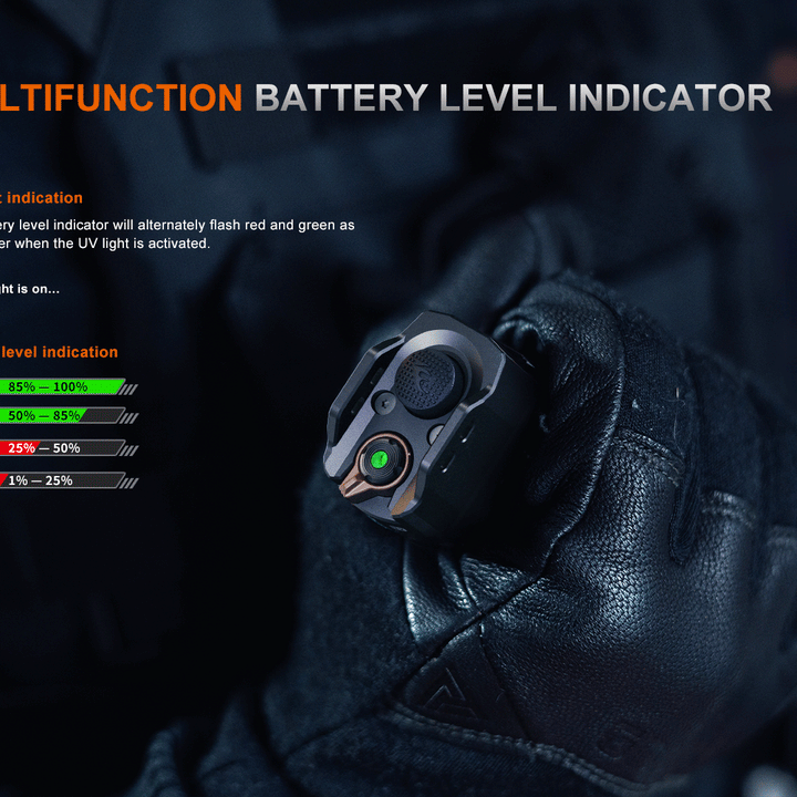 Fenix TK35R UV Light Rechargeable High-Performance Tactical Flashlight