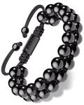 Black Tourmaline Beaded Bracelet - Morocco