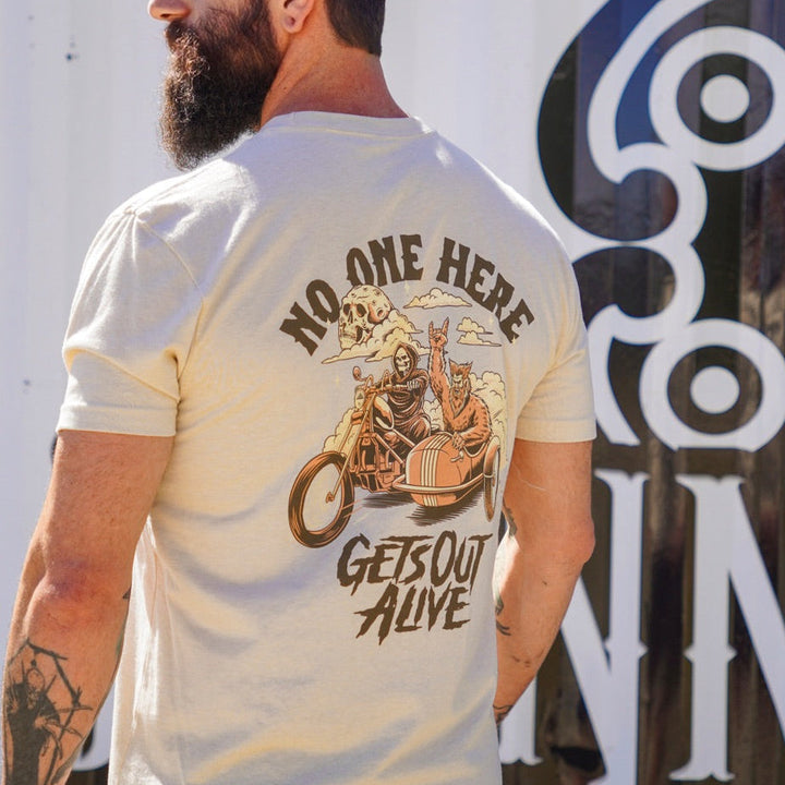 No one here gets out alive T-shirt