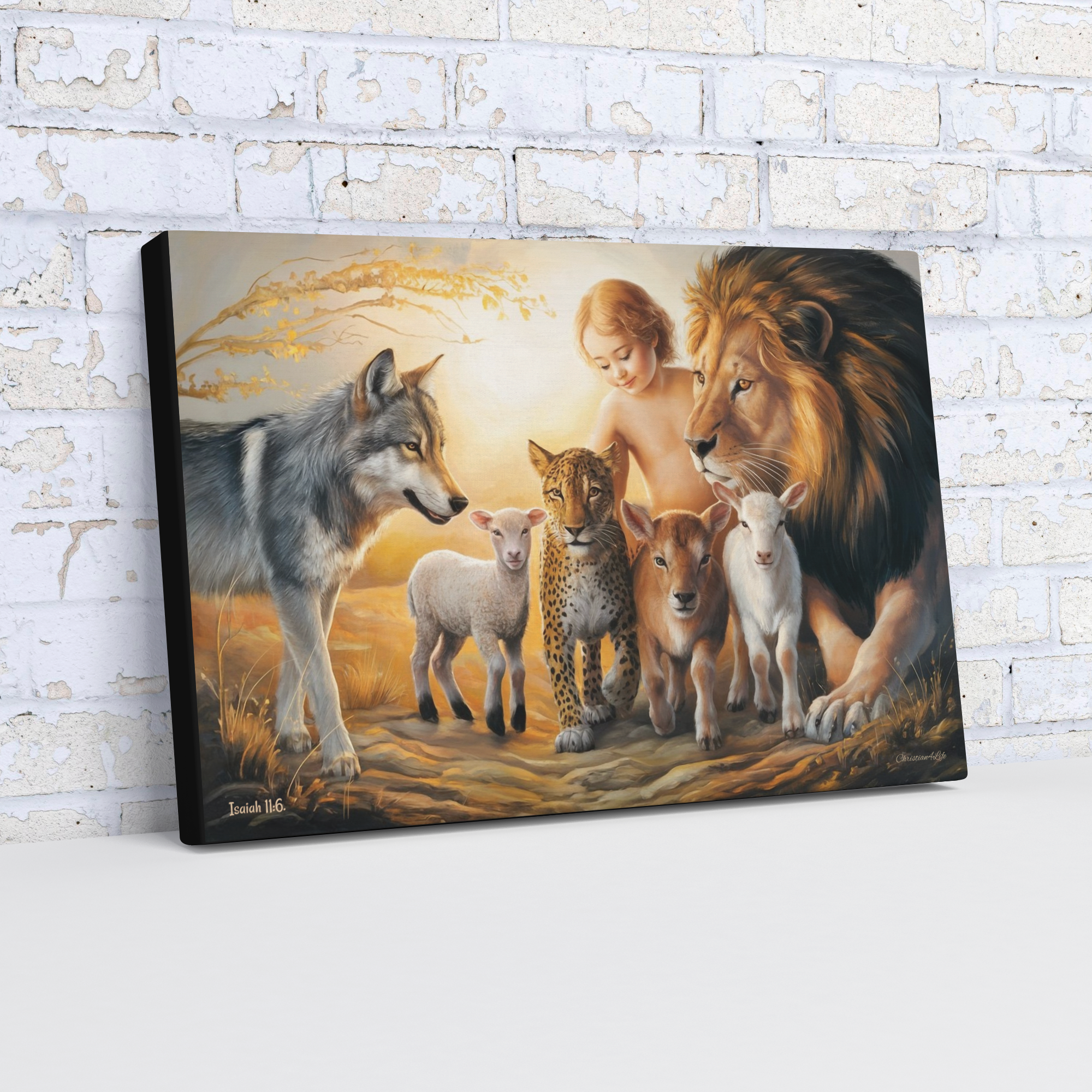 Kingdom To Come, Isaiah 11:6, Gallery Wrapped Christian Wall Art Canvas