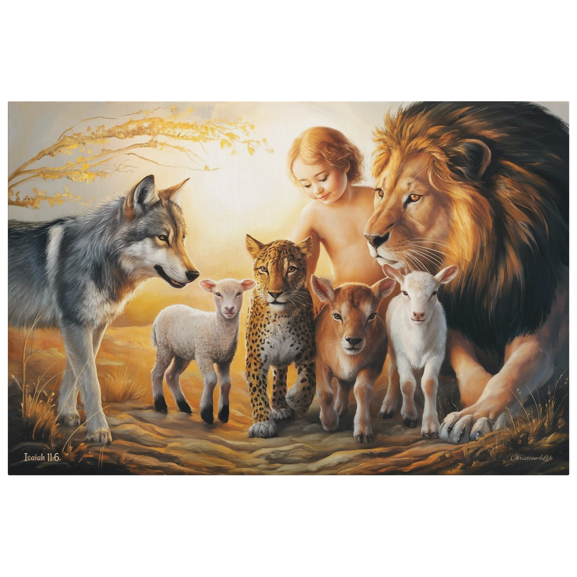 Kingdom To Come, Isaiah 11:6, Gallery Wrapped Christian Wall Art Canvas