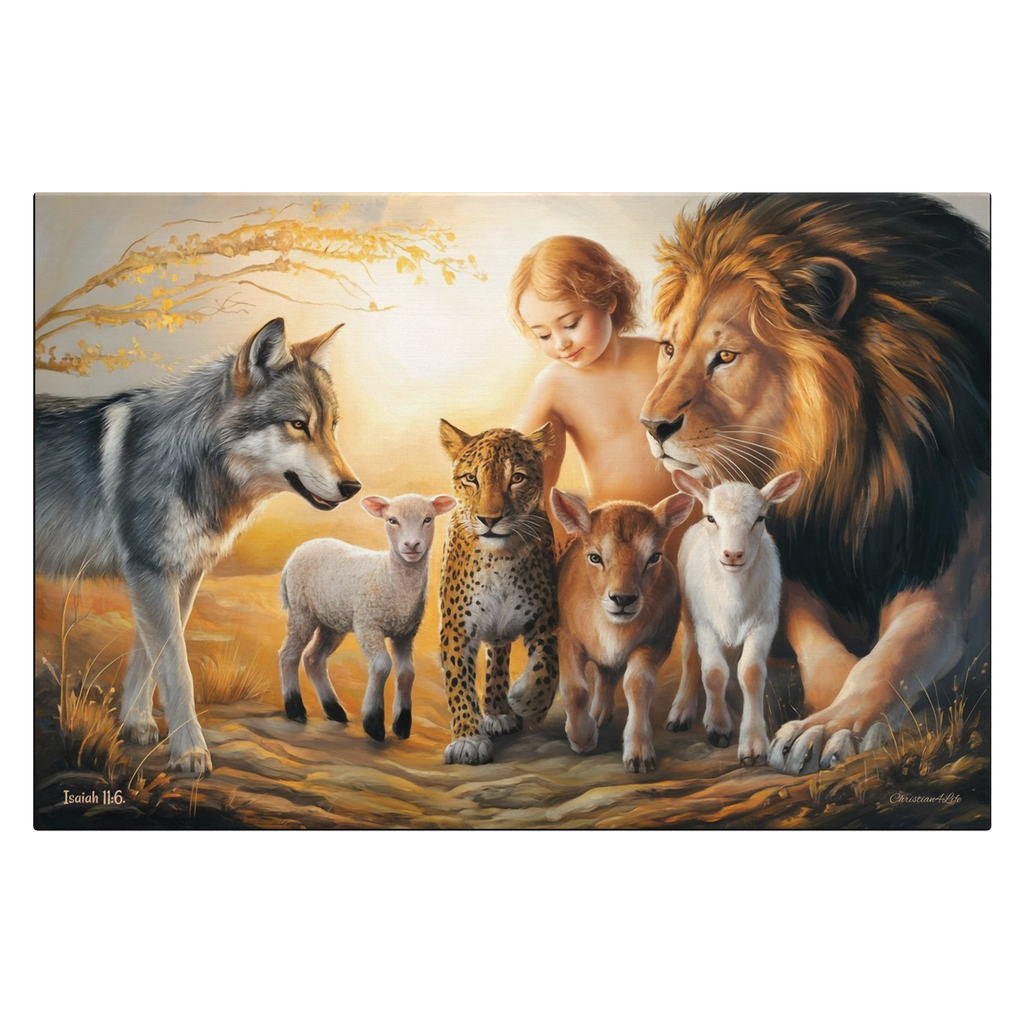 Kingdom To Come, Isaiah 11:6, Gallery Wrapped Christian Wall Art Canvas