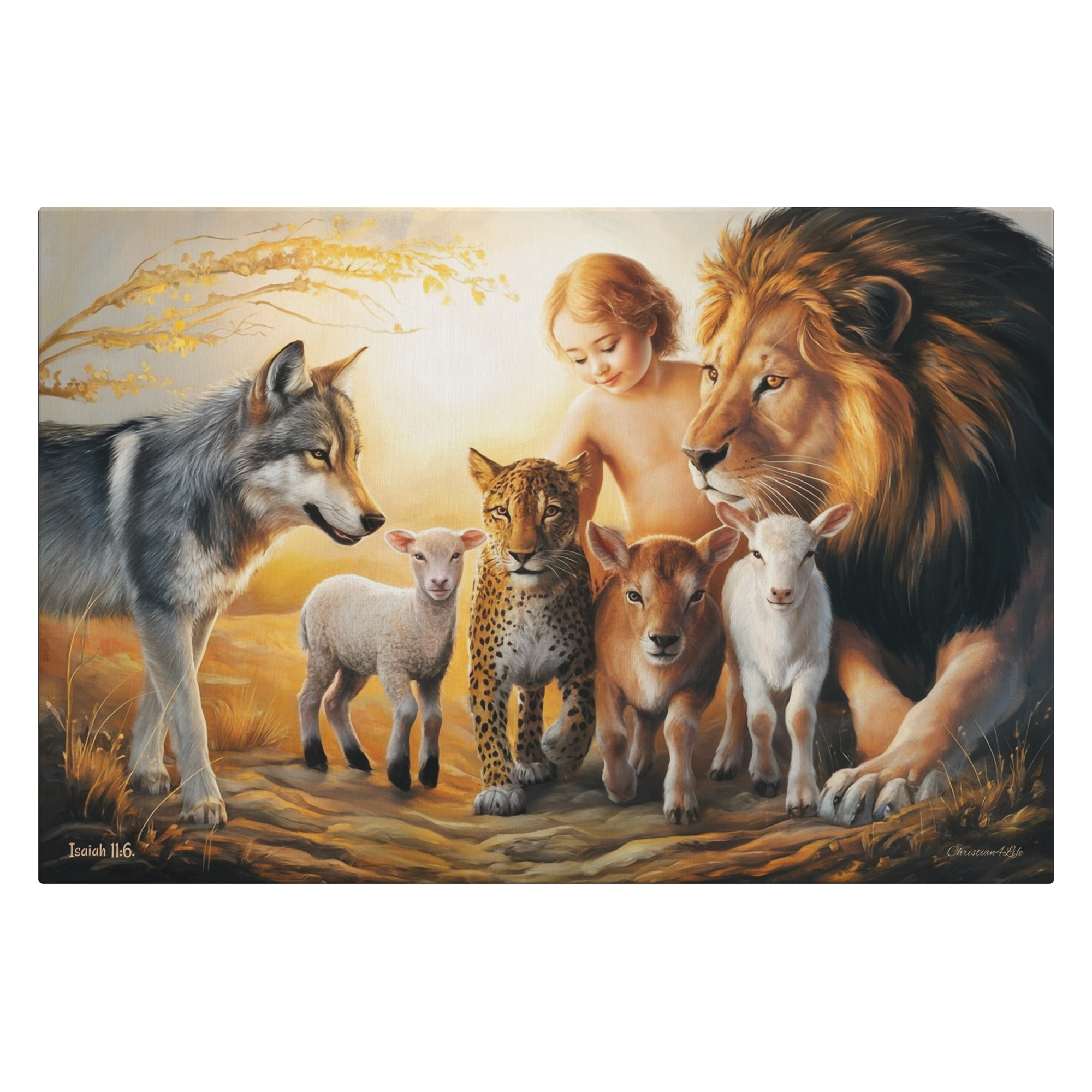 Kingdom To Come, Isaiah 11:6, Gallery Wrapped Christian Wall Art Canvas