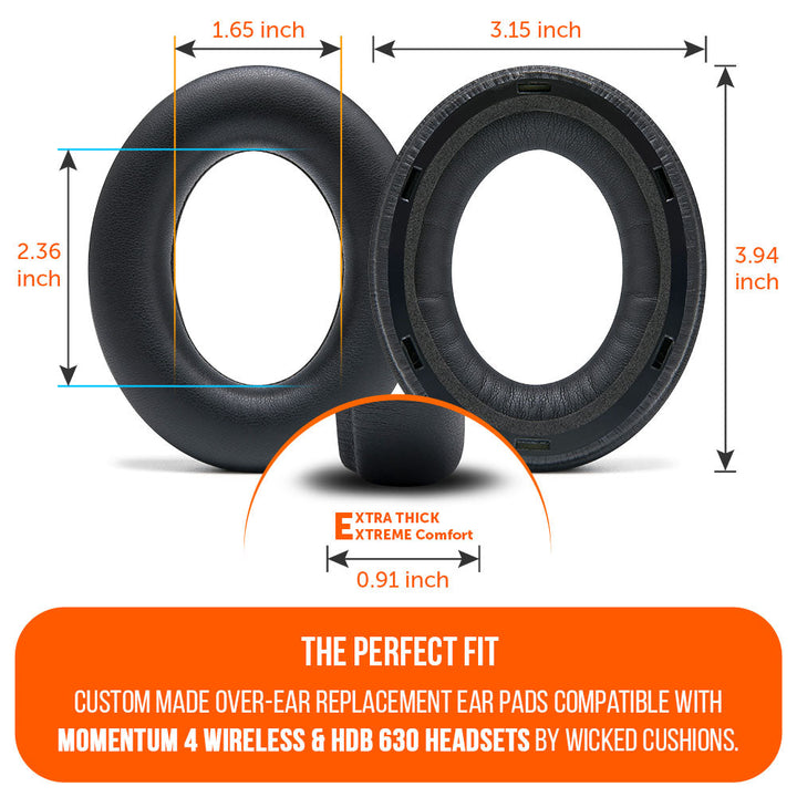 Sennheiser Momentum 4 & HDB 630 Earpads - WC PadZ Momentum 4 & HDB 630