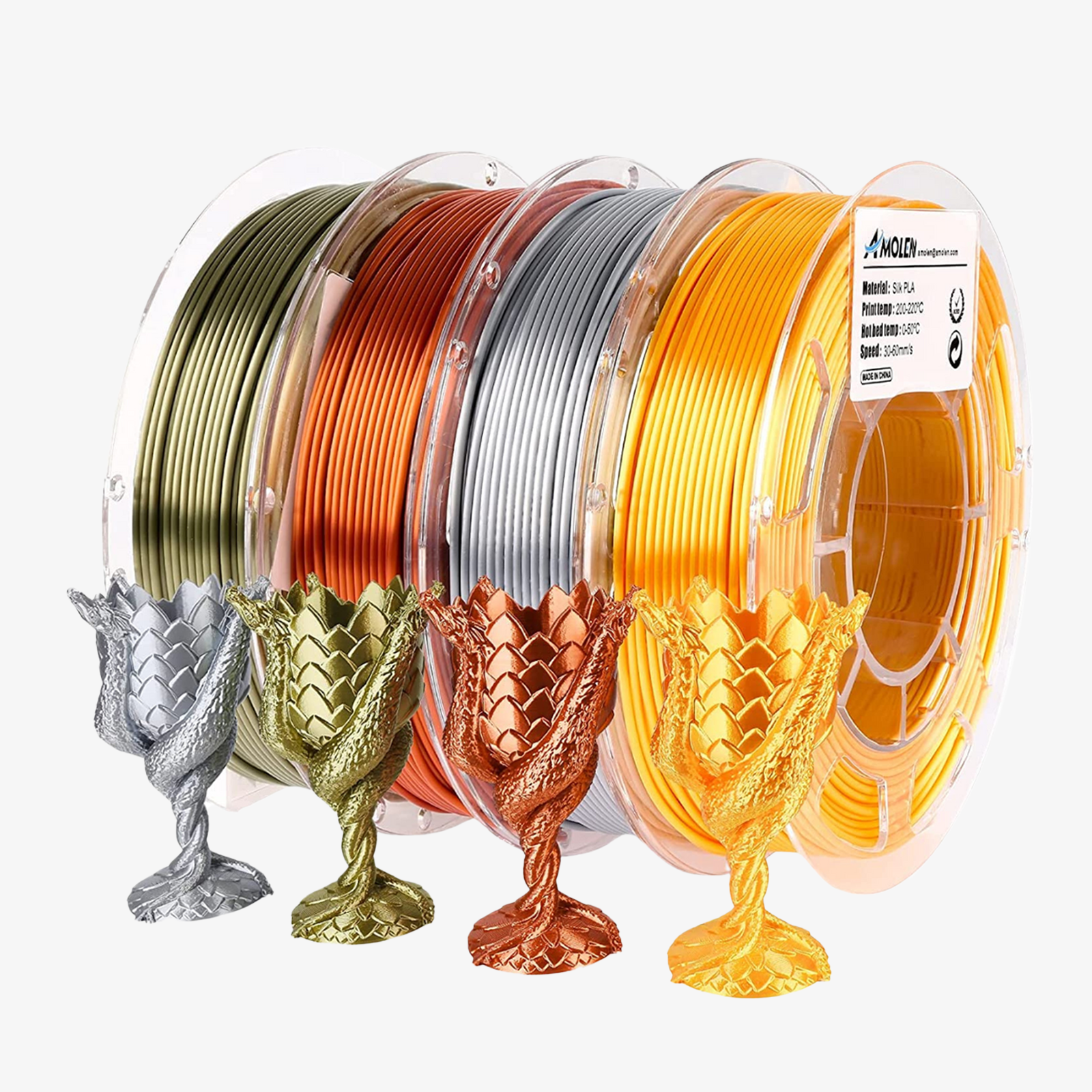 PLA Silk Basic Variety Pack (4x200g) - 1.75MM