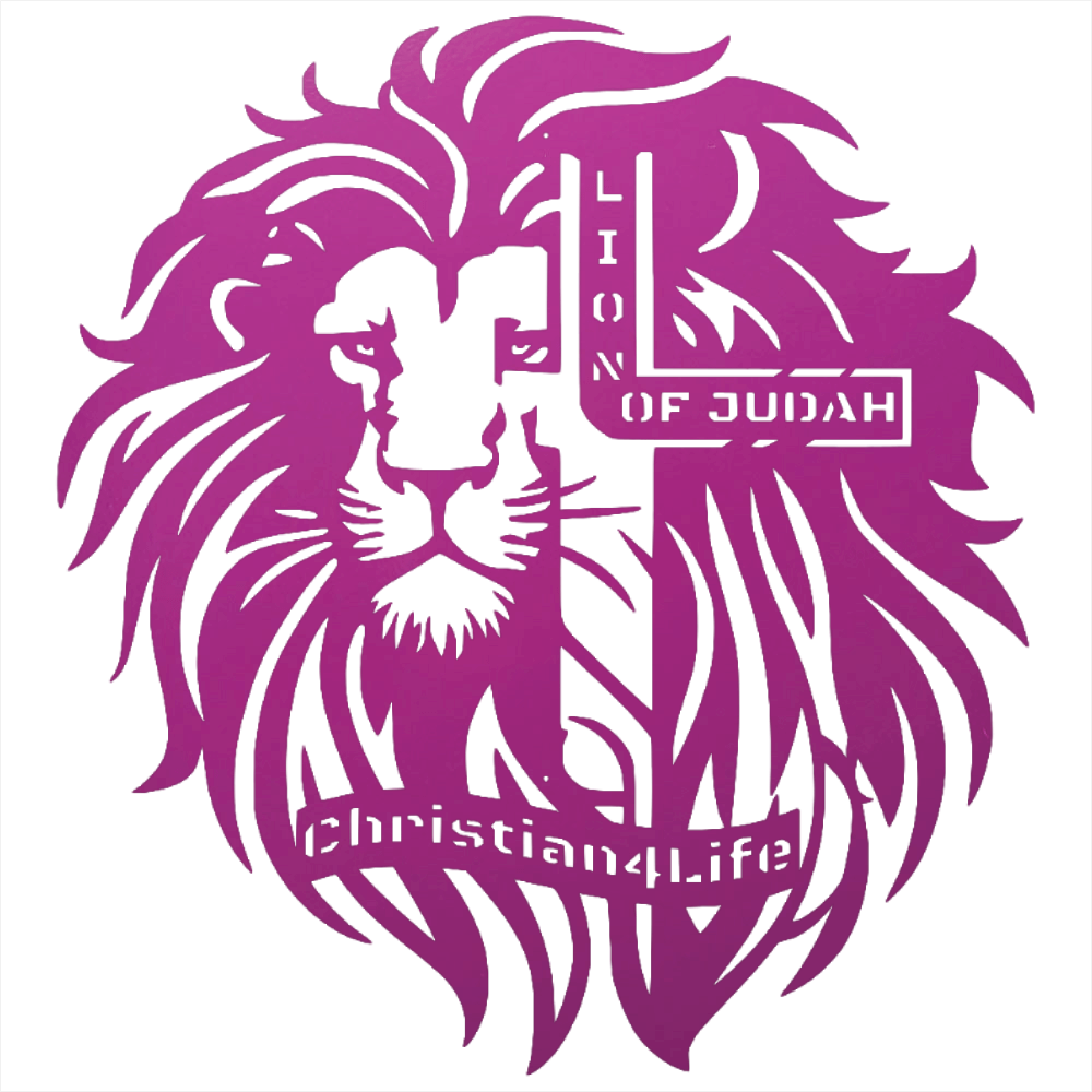 Lion of Judah, - Lion and Cross Christian die-cut metal sign, Christian Metal Sign, Christian Wall Art