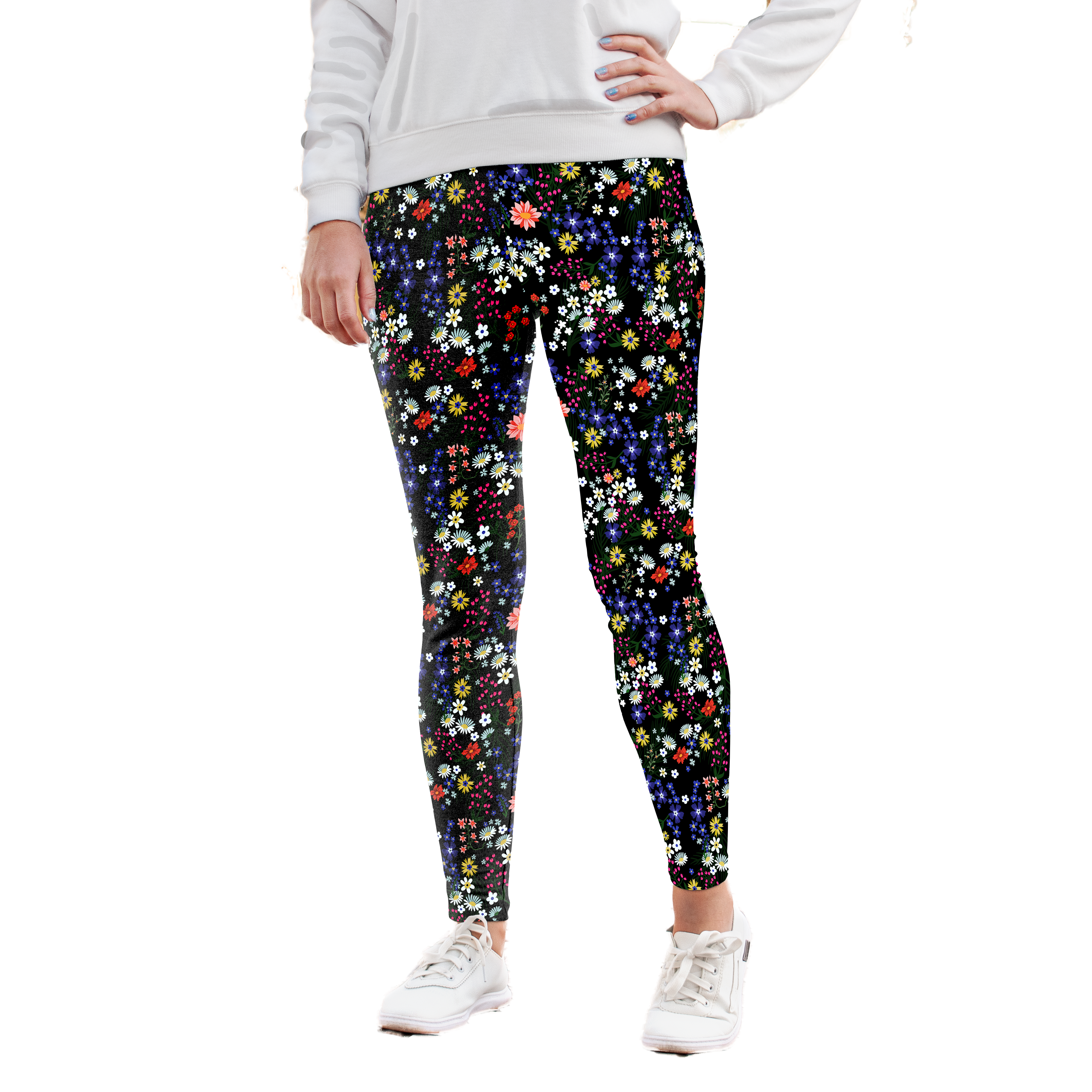 Tiny Flowers Leggings Cottagecore Pockets available in Full or Capri