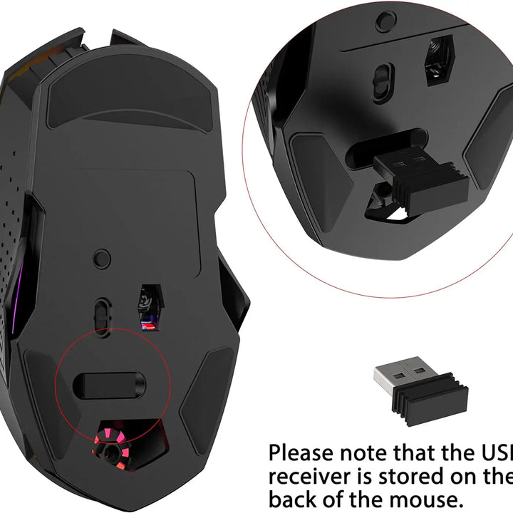X18 Wireless Gaming Mouse 2.4G 7 RGB