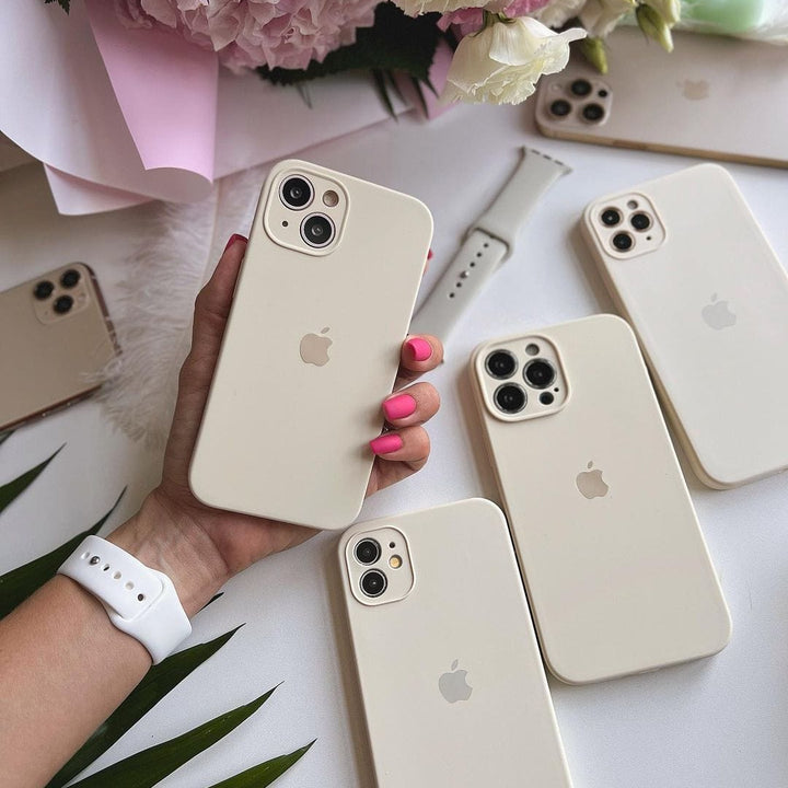 iPhone Camera Protection Silicone Case (Antique White)