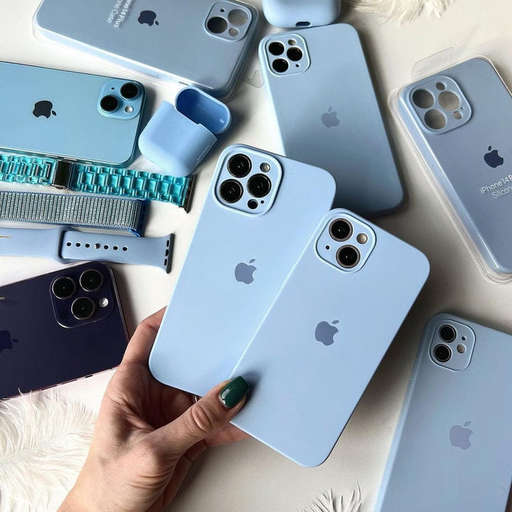 iPhone Camera Protection Silicone Case (Sky Blue)