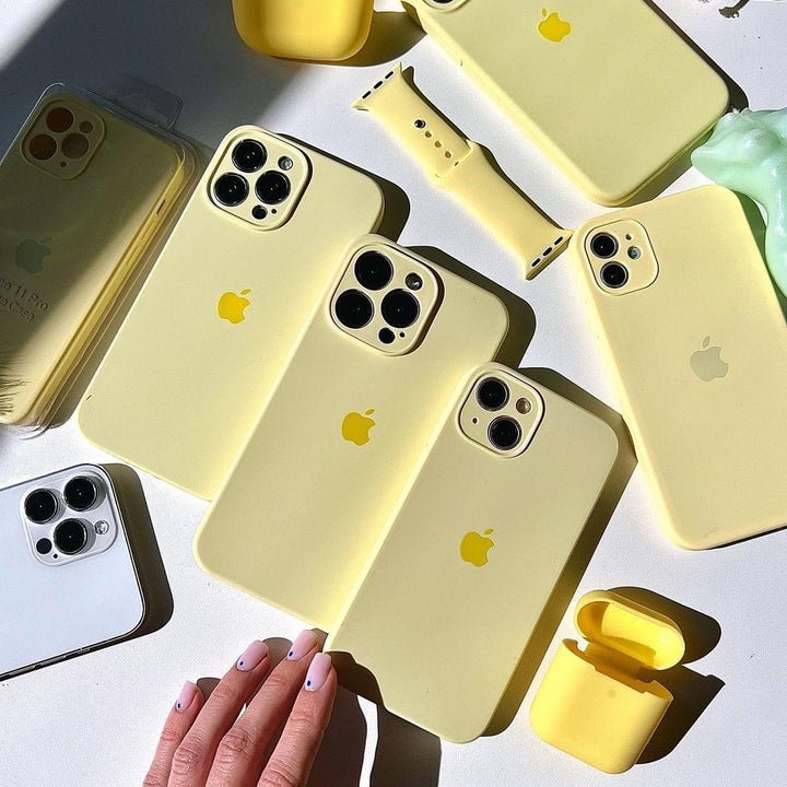 iPhone Camera Protection Silicone Case (Creamy Yellow)