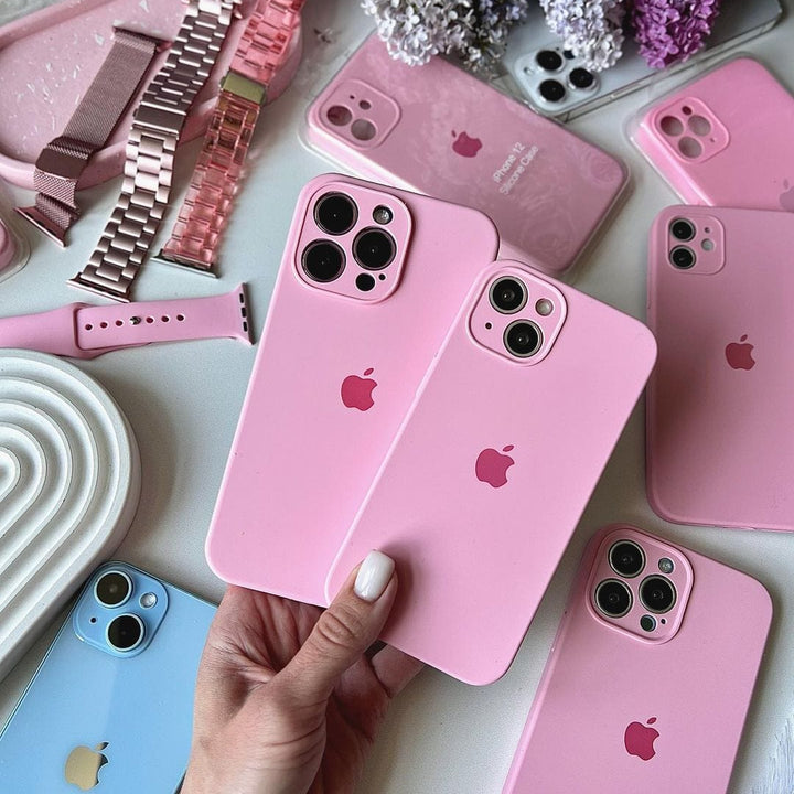 iPhone Camera Protection Silicone Case (Candy Pink)