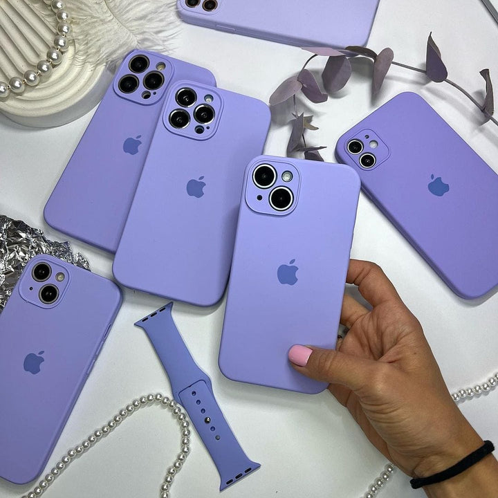 iPhone Camera Protection Silicone Case (Lilac)