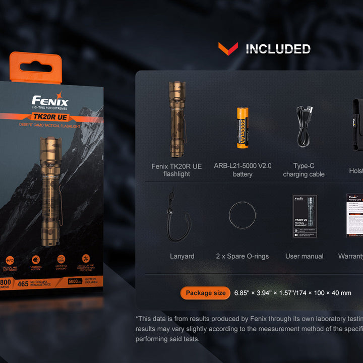 Fenix TK20R UE Tactical LED Flashlight - 2800 Lumens