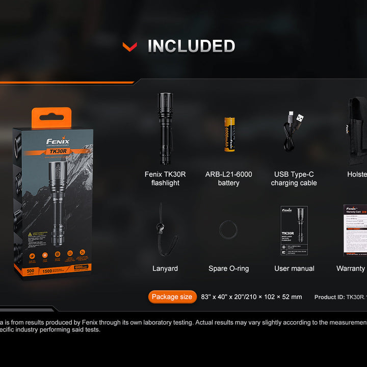 Fenix TK30R Tactical White Laser Rechargeable Flashlight