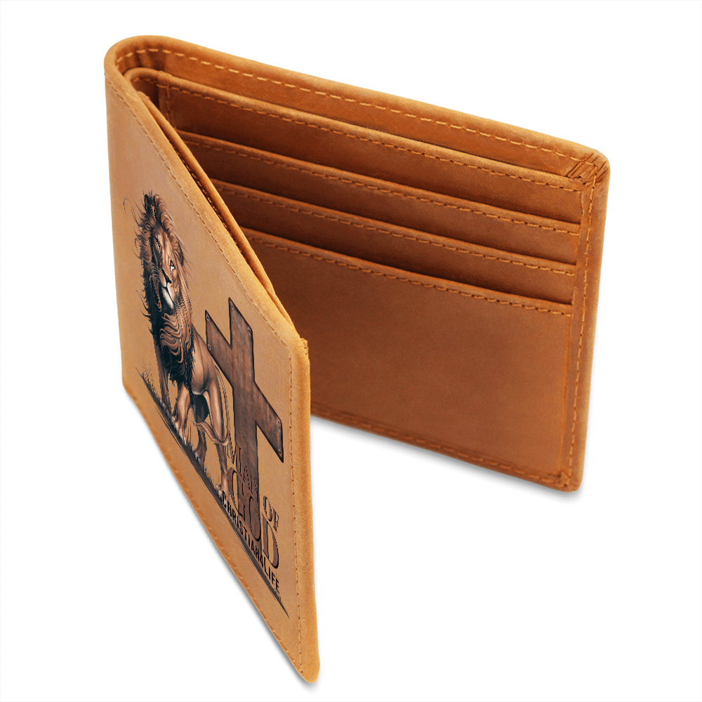 Lion of Judah - Man of God Christian Leather Wallet