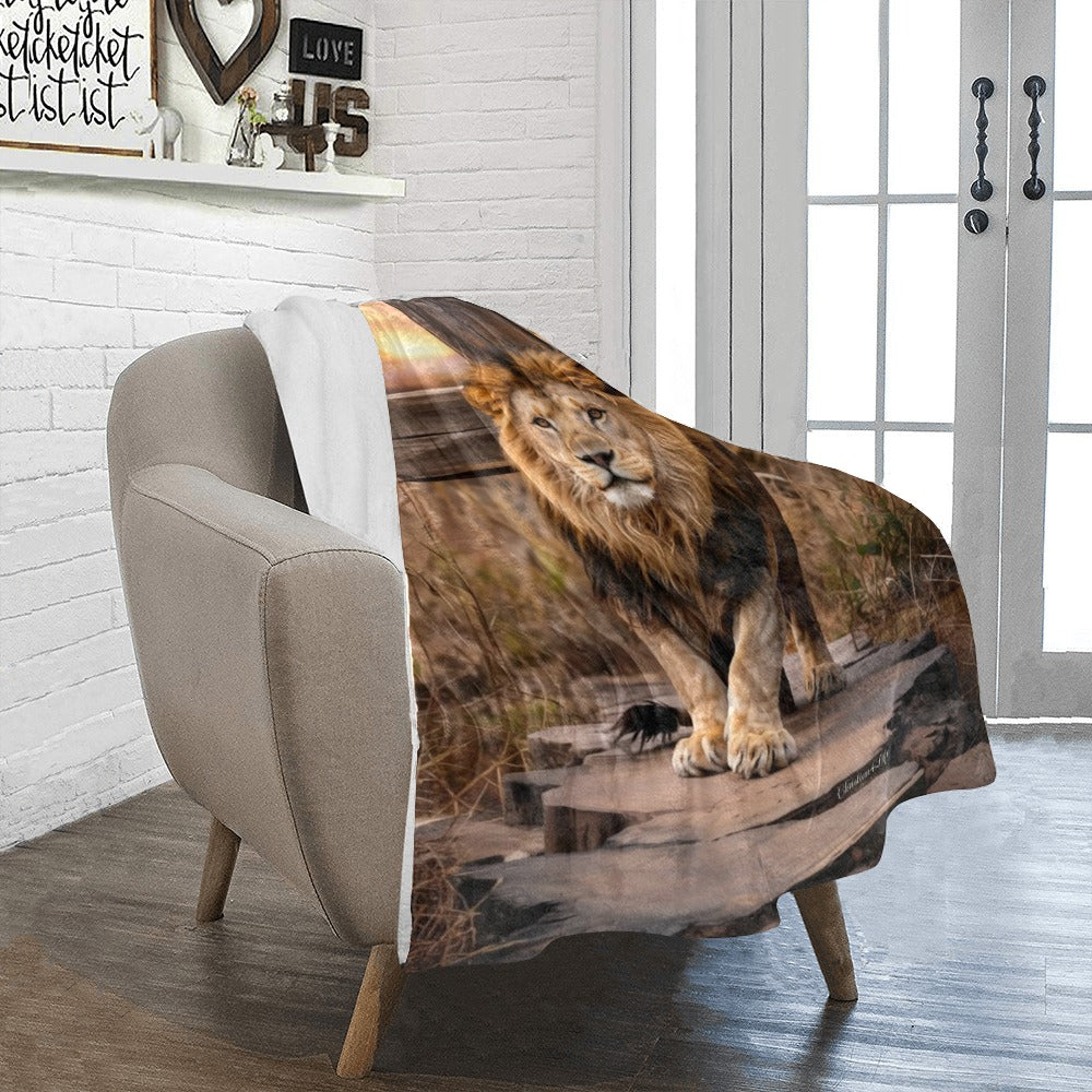 Lion of Judah, Rock and Cross - Ultra-Soft Micro Fleece Blanket (multiple sizes)