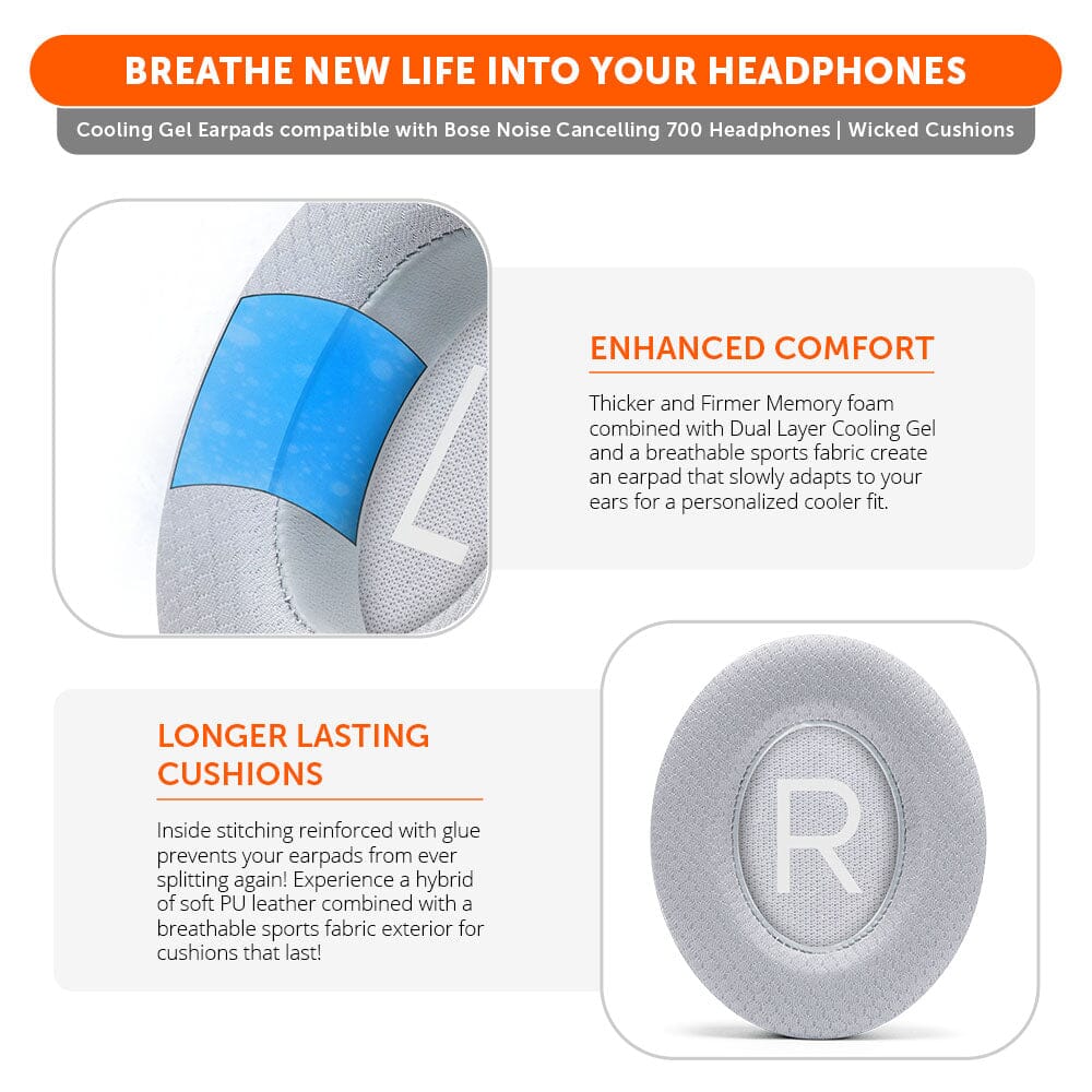 Bose NC 700 Cooling Gel Earpads - WC FreeZe