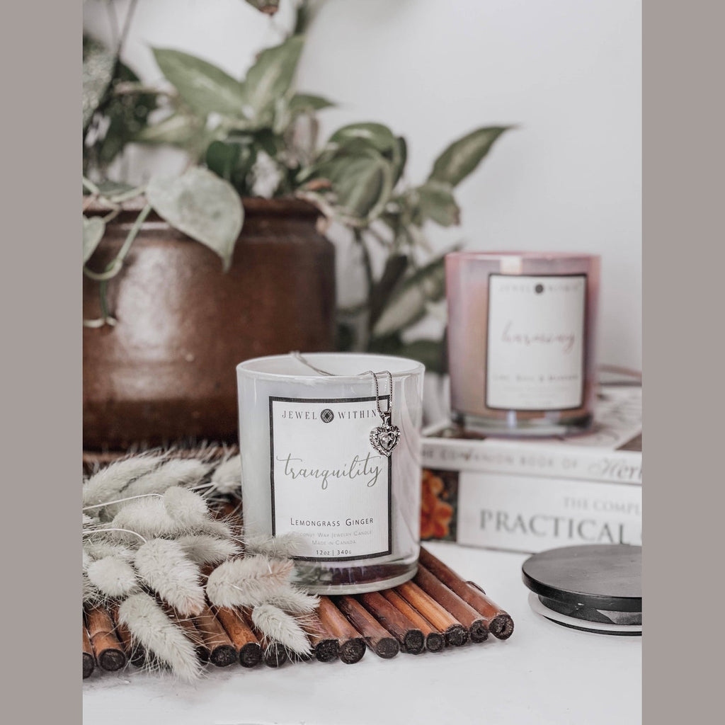 Tranquility Candle with  Sterling Silver Jewelry Inside