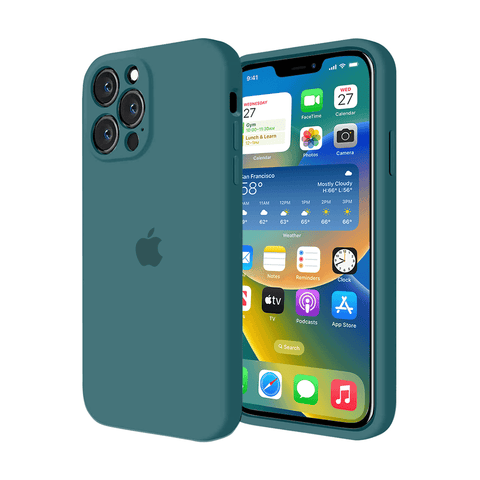 iPhone Camera Protection Silicone Case (Cosmic Blue)