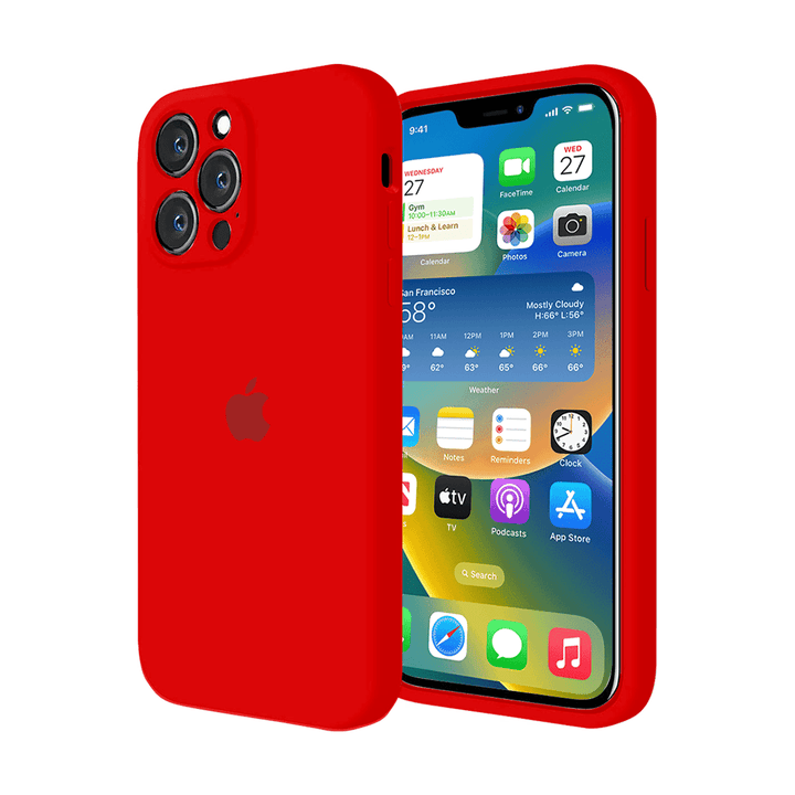 iPhone Camera Protection Silicone Case (Red)