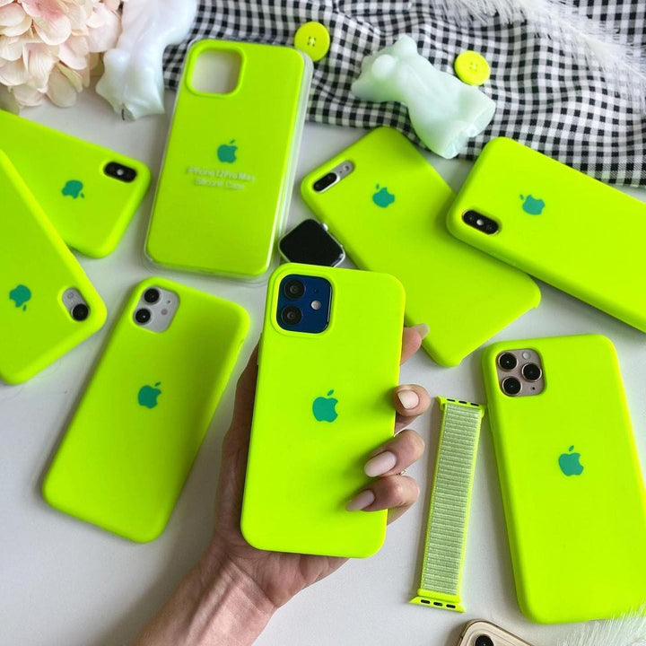iPhone Silicone Case (Fluorescent Green)