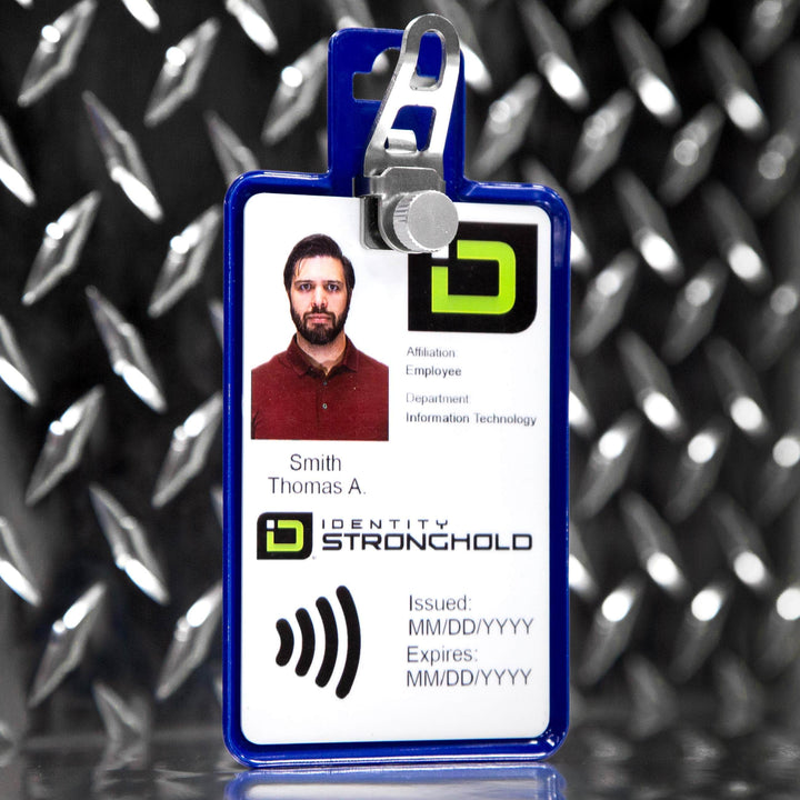 All Metal Magnetic Badge Holder - RFID Secure Badge Holder Genesis™ with BloxProx™